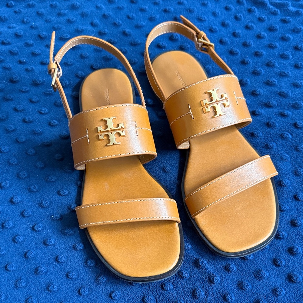 Tory Burch Leather Slingback Sandals 7.5